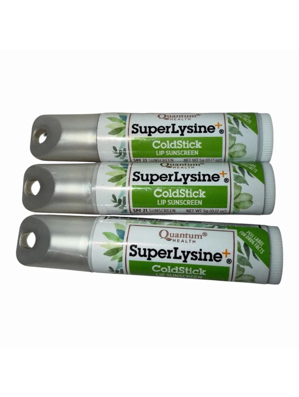 (Pack of 3) Quantum Health Super Lysine+ ColdStick Lip SPF 21 Sunscreen 0.17oz